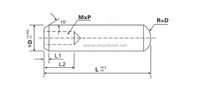 Chốt định vị msth trong khuôn mẫu