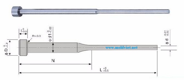 Bản vẽ pin đẩy bậc skd