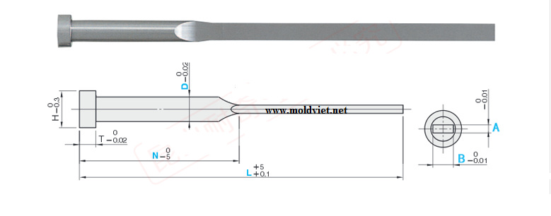 pin dẹt skd là pin đẩy dùng trong khuôn ép nhựa.